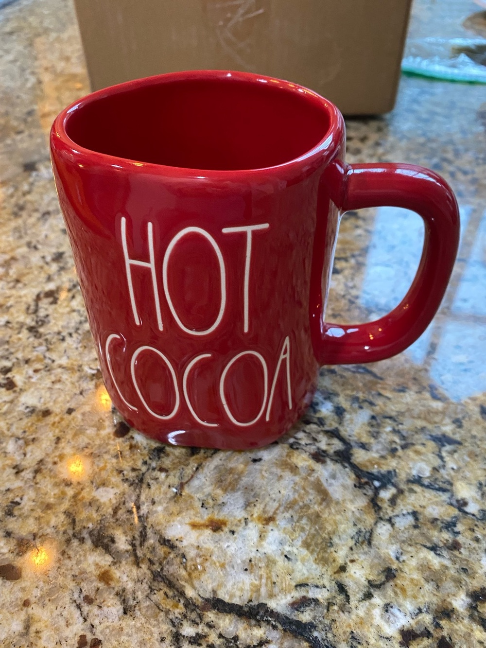 Rae Dunn HOT COCOA Red Christmas Mug Artisan Collection